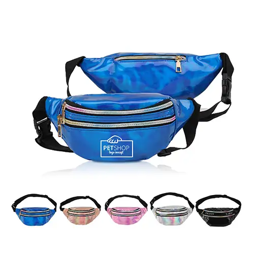 S12677 LASER WAIST BAG ZIPPER FANNY PACK