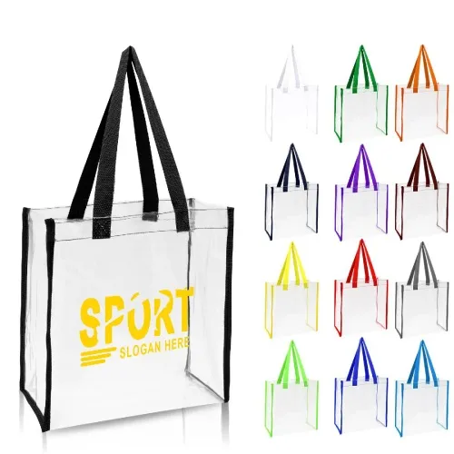 S12913 - Custom Logo Stadium Approved Clear Tote Bag