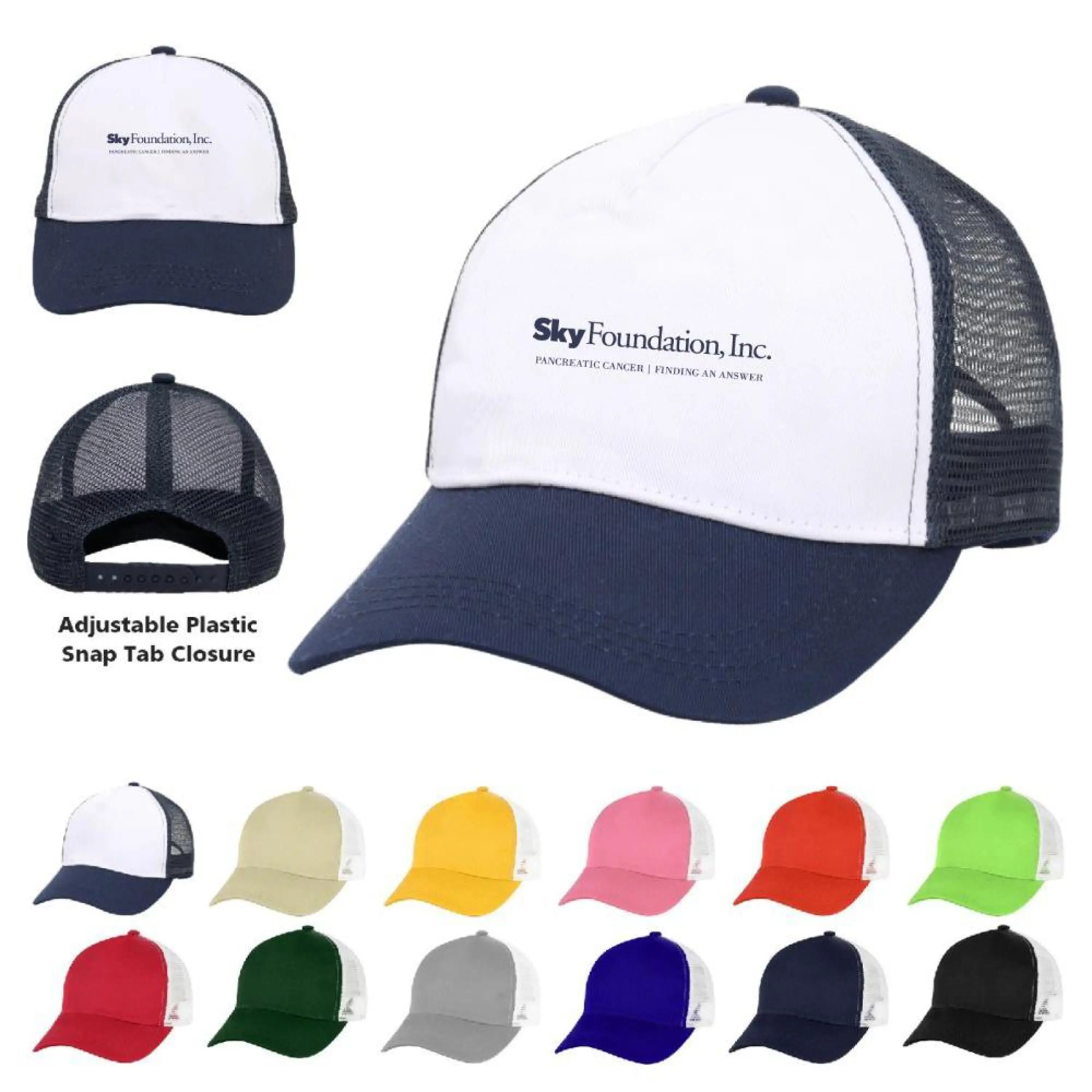 S12963 5 PANEL STRUCTURED MESH BACK CAP
