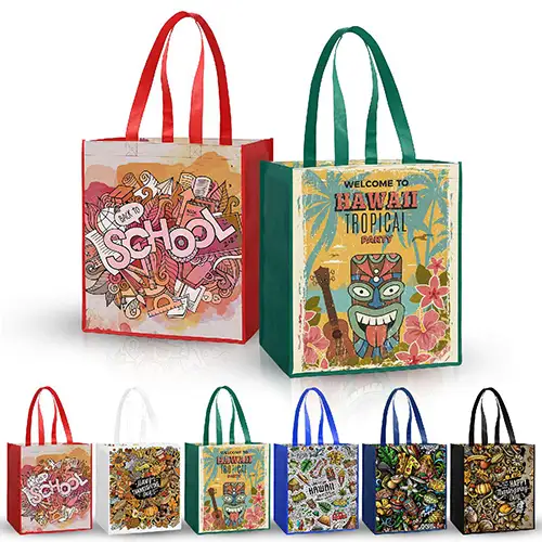 S18727 - Custom Printed Laminated Non Woven Tote Bag
