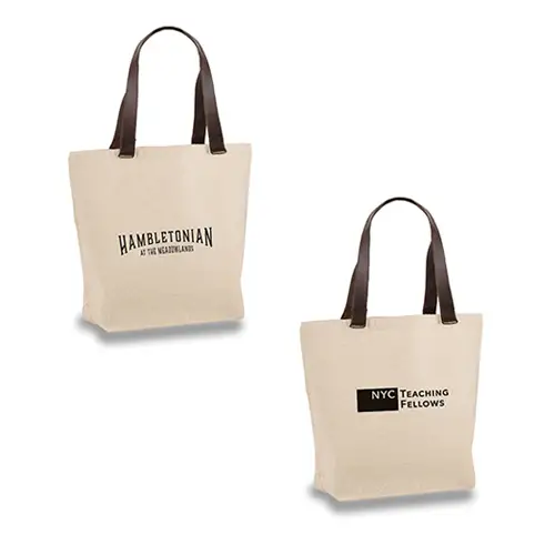 SST13 - Promo Faux Leather Handle Tote Bag Customized
