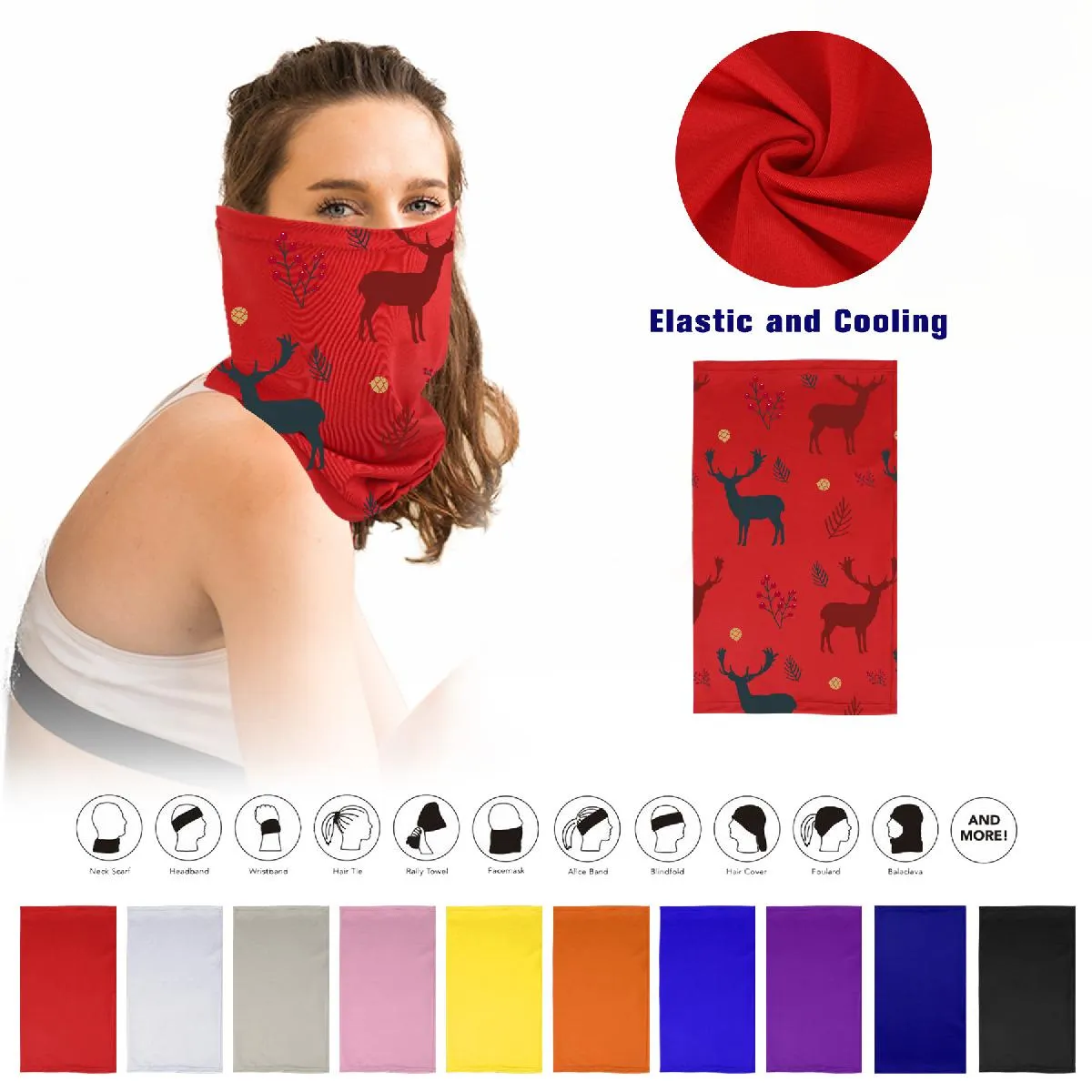 S12547 MULTIFUNCTIONAL FULL COLOR COOLING NECK GAITER MASK BANDANA