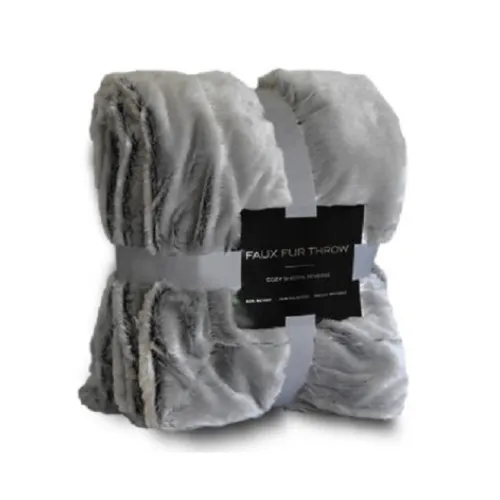 B5027 - Custom Faux Fur Throw Luxurious and Personalized Comfort