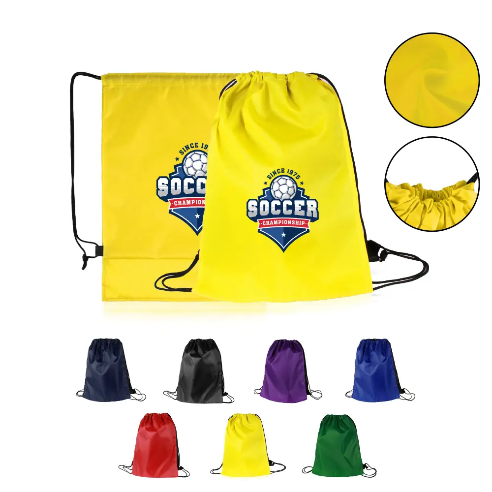  S12097 - Promotional Polyester Bag Drawstring Backpack