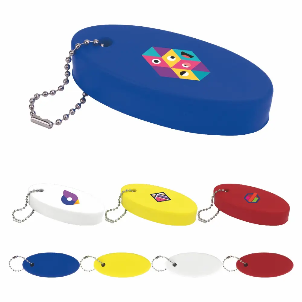 S12175 - Promotional Oval Shape Floating Keychain | S18175 Full Color