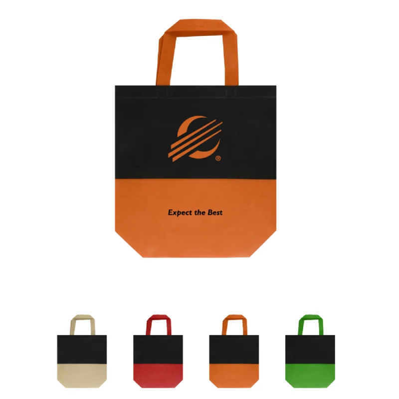 S12284 - Bulk Two-Tone Laminated Non-Woven Shopping Tote