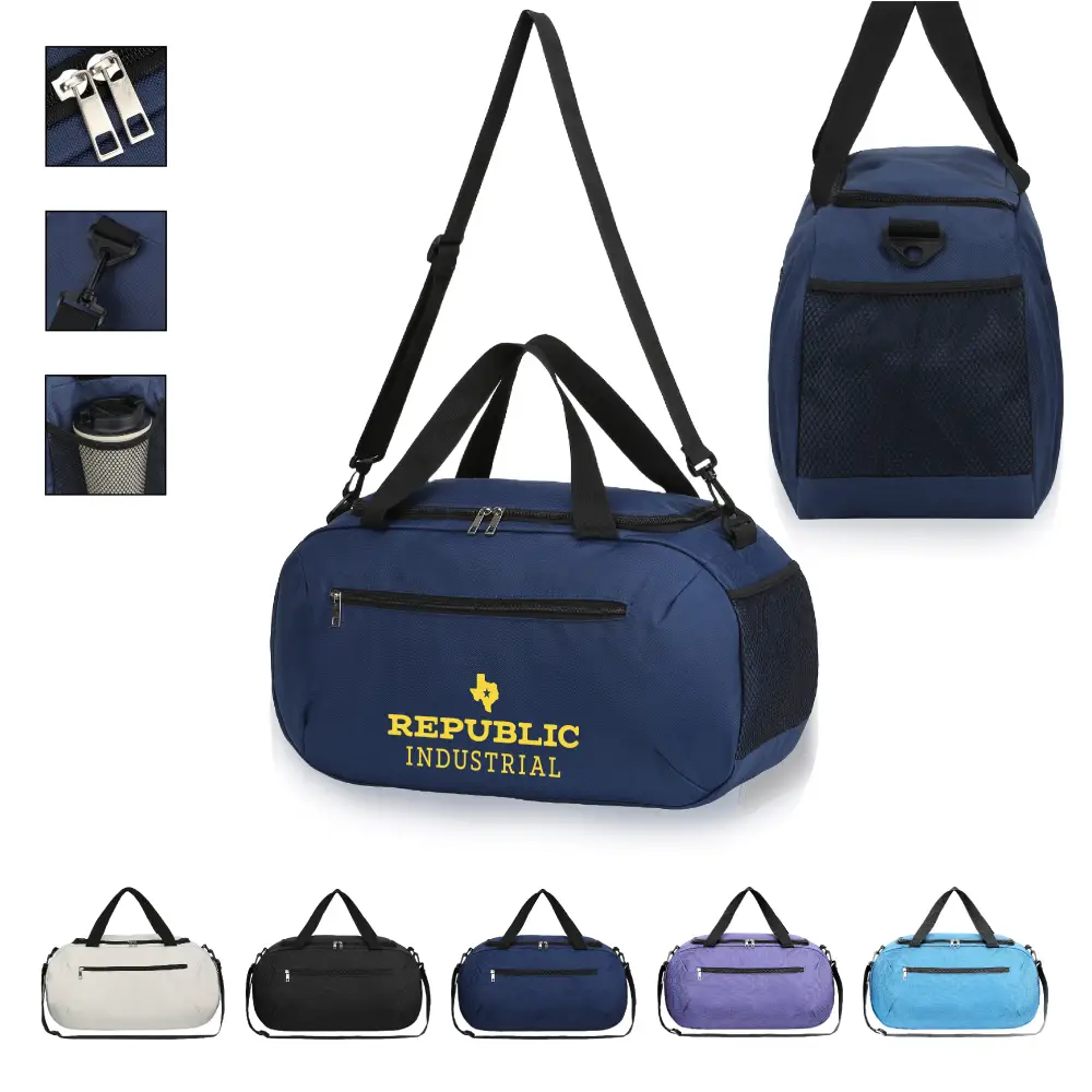 S12296 - Promotional Overnight Travel Duffel Bag with Front Zipper