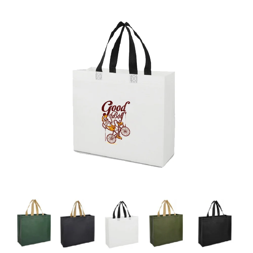 S12344 - Personalized Laminated Tote Bag with Non-Woven Fabric