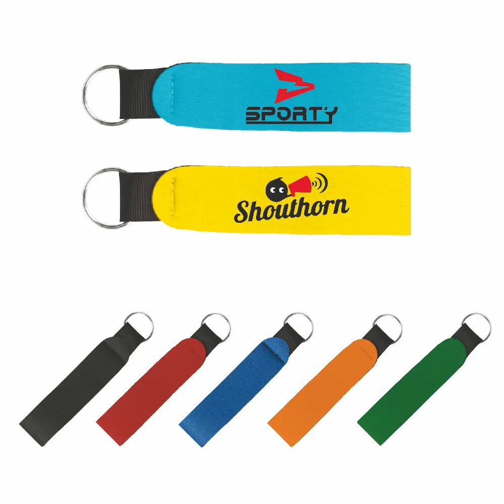 S12367 - Personalized Wristlet Key Holder with Custom Shapes
