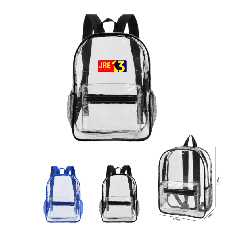 S12416 - Custom Clear Water-Resistant Stadium Backpack