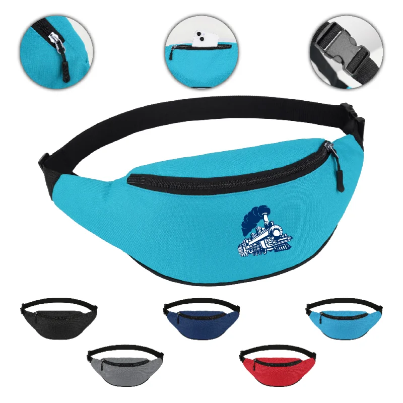 S12439 - Double Zipper Fanny Pack Unisex