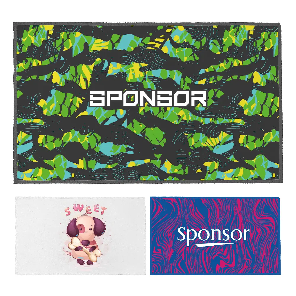 S12525 - Customized Polyester Rally Towel with Hemmed Edges