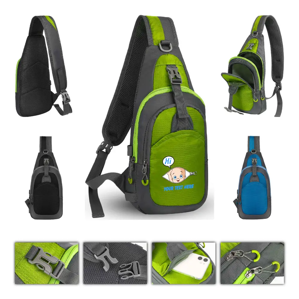 S12599 - Organized Small Crossbody Sports Bag Sling Backpack