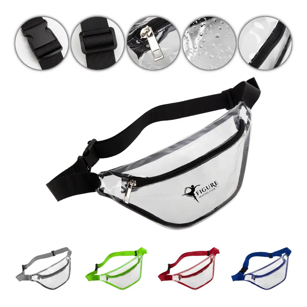 S12618 - Customized Waterproof Clear Fanny Pack
