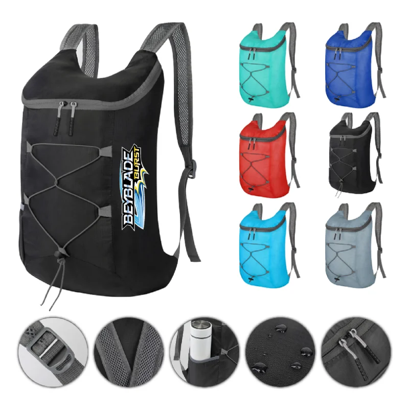 S12638 - Ultra Lightweight Foldable Hiking Backpack With Logo