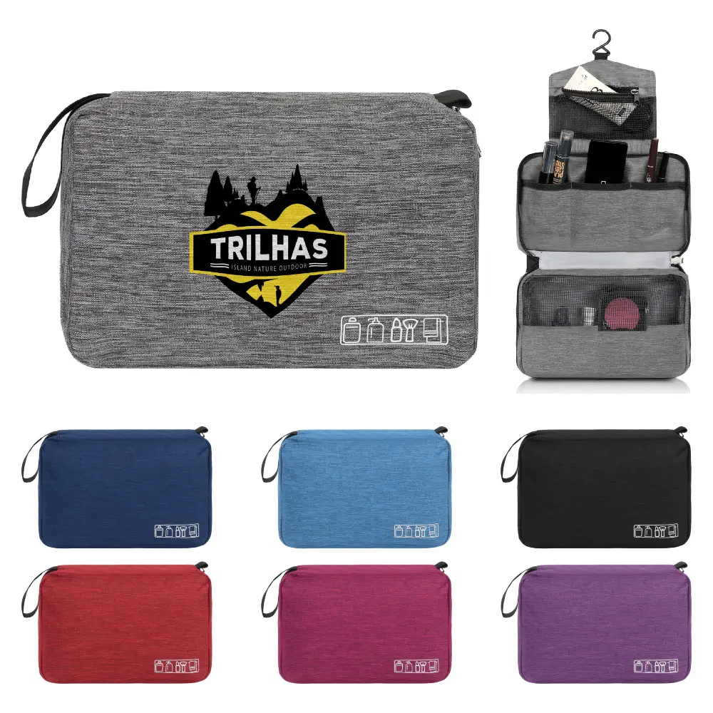 S12644 - Waterproof Hanging Toiletry Bag with Custom Logo