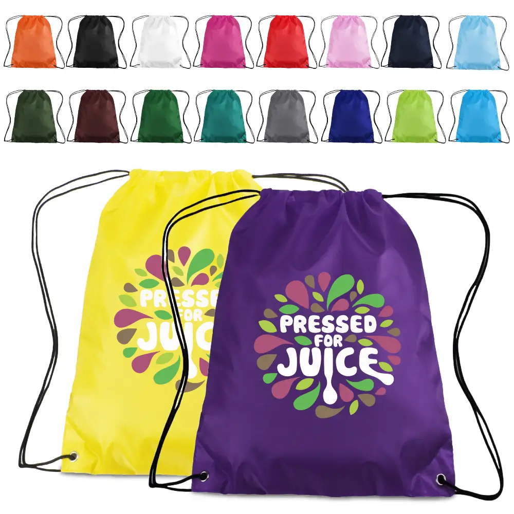 S12808 - Personalized Outdoor Drawstring Backpack with Adjustable Straps