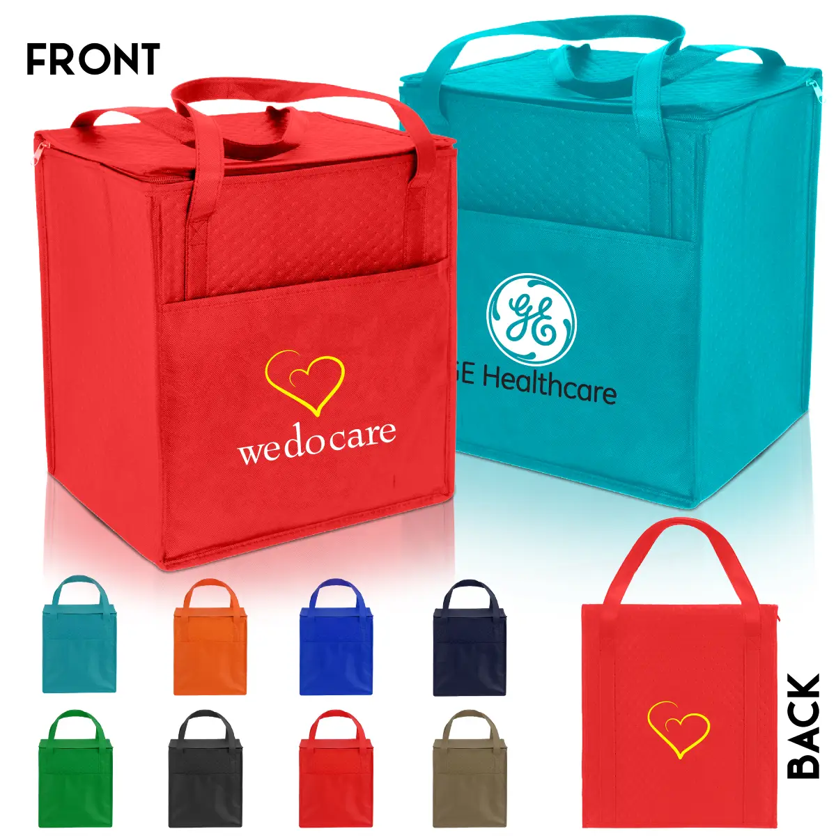 S12852 - Custom Reusable Insulated Grocery Bags