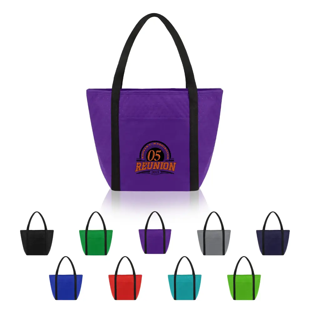 S12870 - Personalized Insulated Zipper Cooler Tote Bag