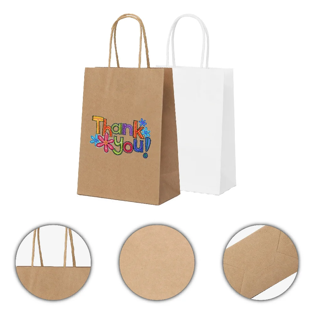 S13027-M - Promotional Krafted Paper Shopper Tote Bag (8'' x 4'' x 10'')