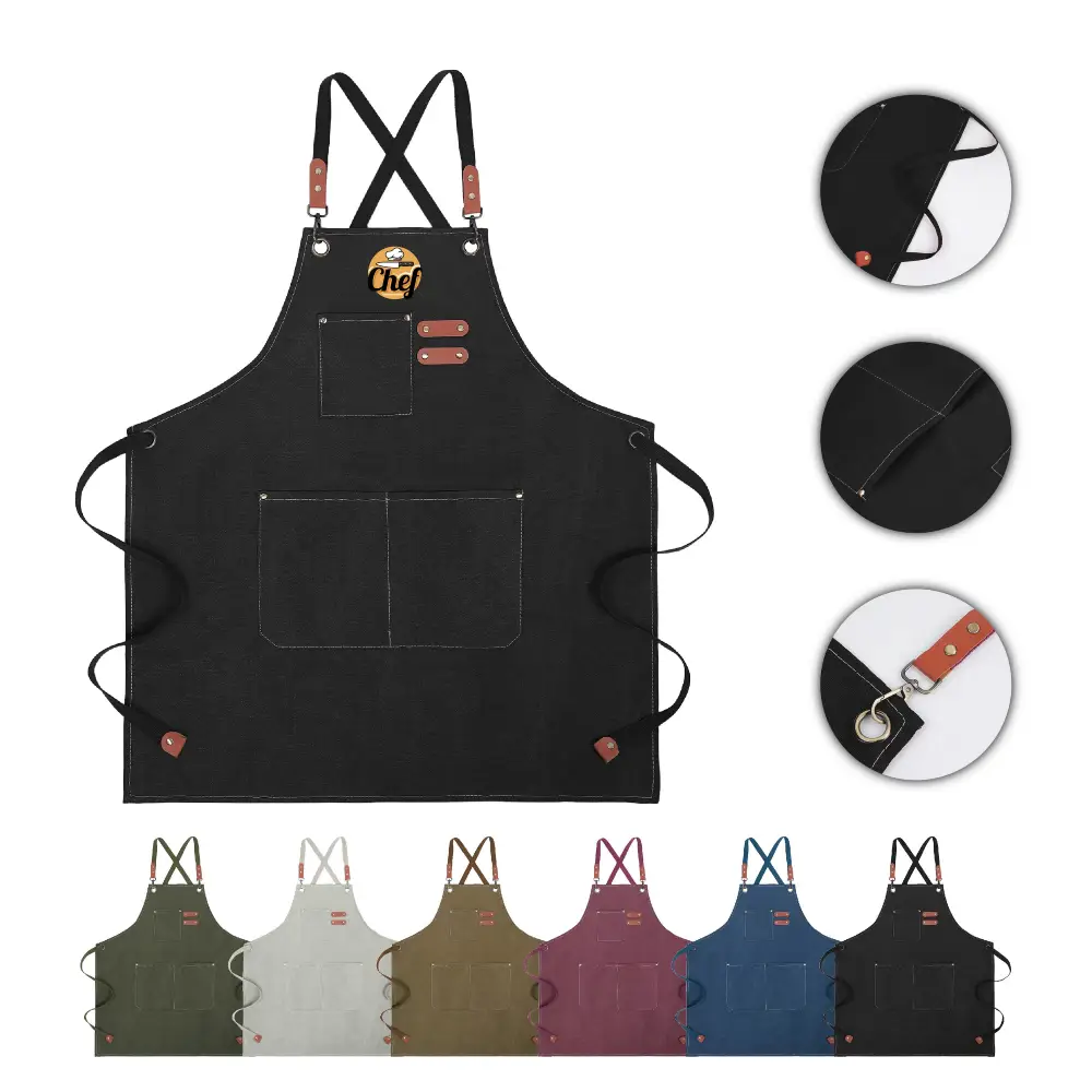 S13319 - Professional Chef's Adjustable Kitchen Apron | S17319 Full Color | S19319 Embroidery