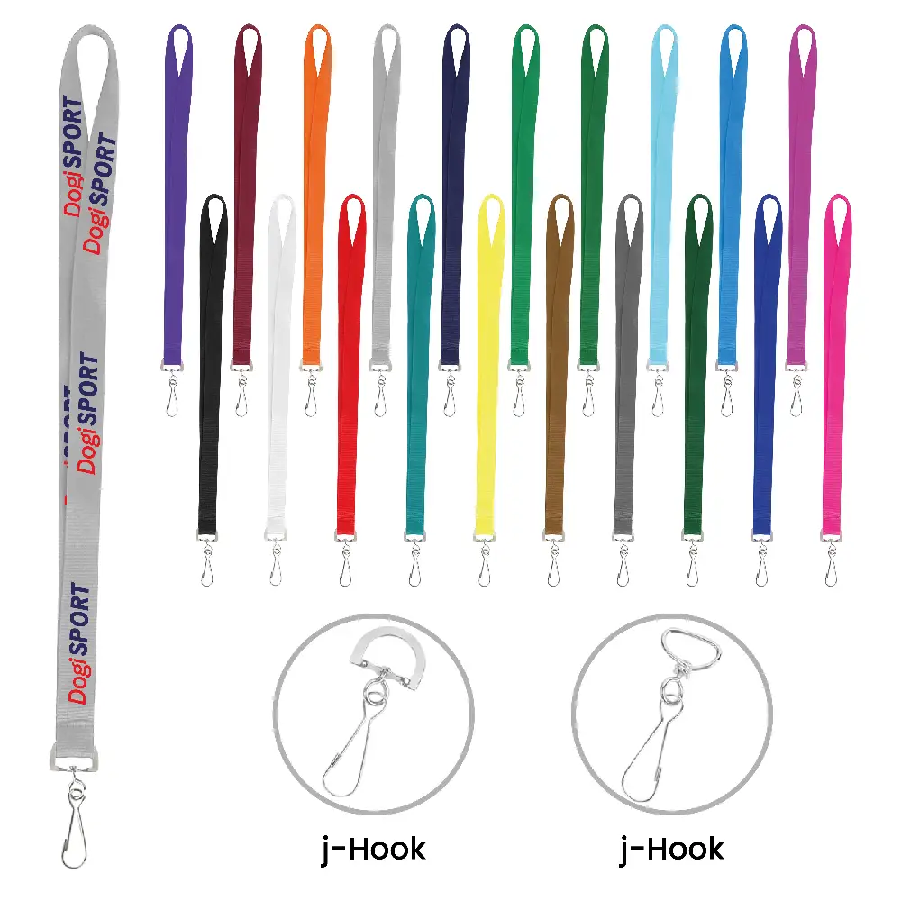 S13812 - Custom Polyester Lanyard with Multi Clips in Wholesale
