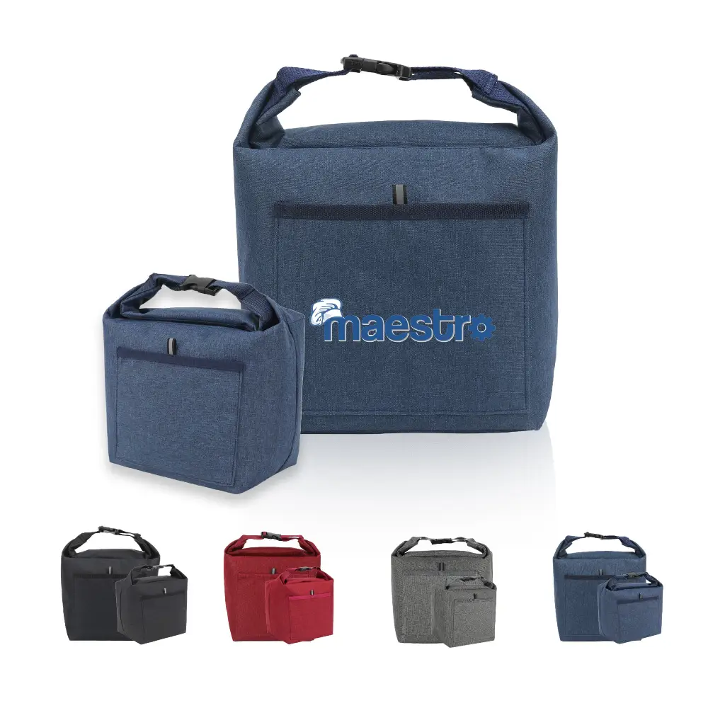 S13843 - Personalized Roll-Top Insulated Lunch Cooler Bag