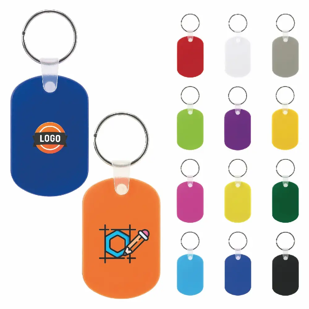 S14023 - Promotional Oval Shape PVC Key Tag
