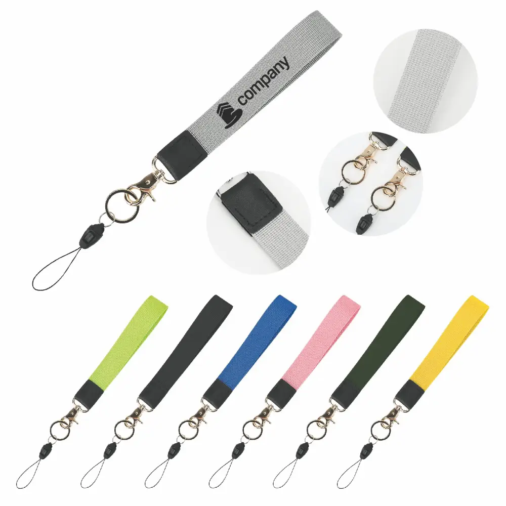 S14230 - Wristlet ID Badge Lanyard Keychain with Your Logo | S18230 Full Color
