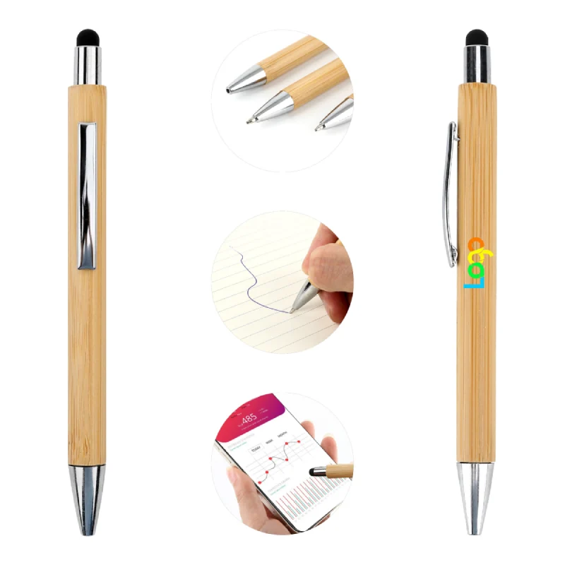 S18300 - Promotional Bamboo Stylus Pen With Your Name