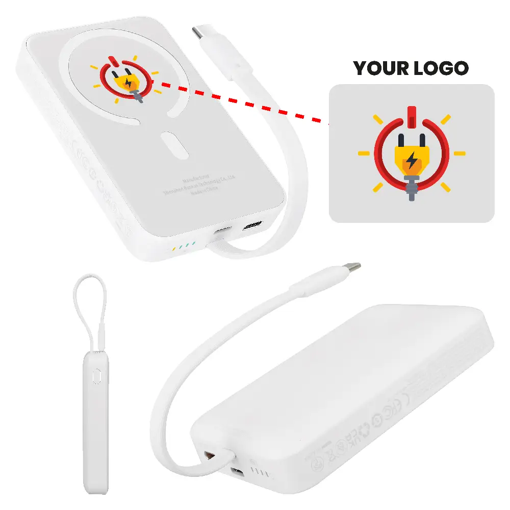 S18220 - Custom Printed 10000mAh Magnetic Portable Power Bank
