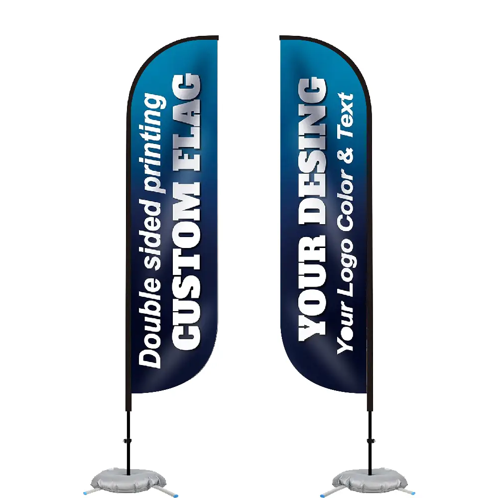 S18322 - Double Side Printed Feather Flag Kit with Cross Base in Wholesale
