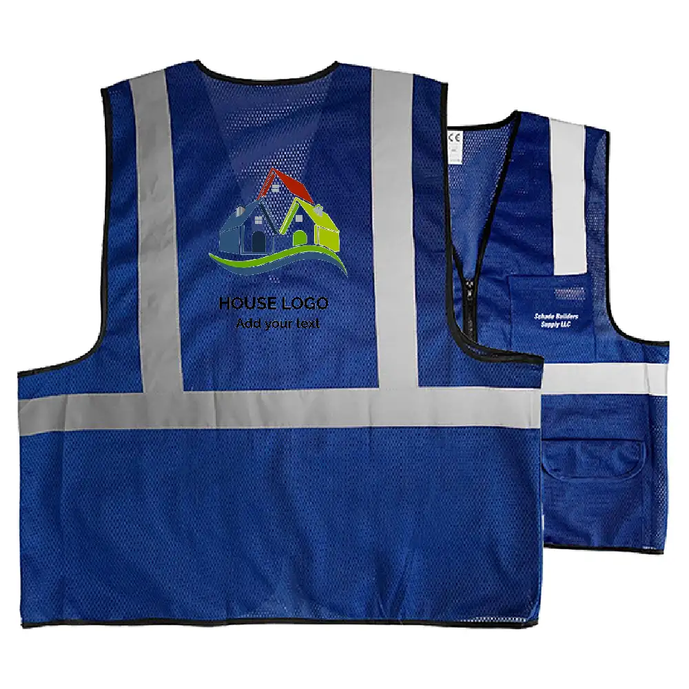 S18529 - Wholesale Safety Vest Mesh with 4 Pockets and Custom Logo
