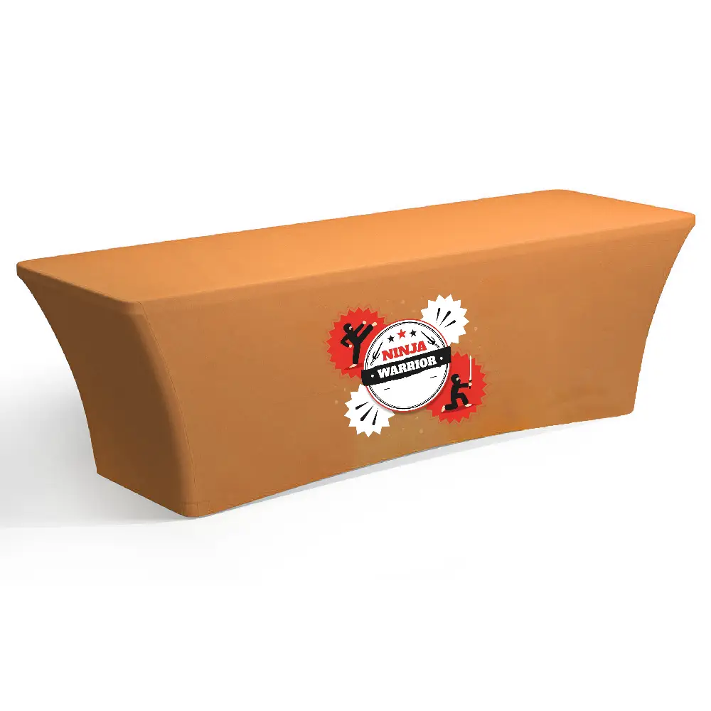 S18578 - Custom Stretch Table Cover with Logo for Events
