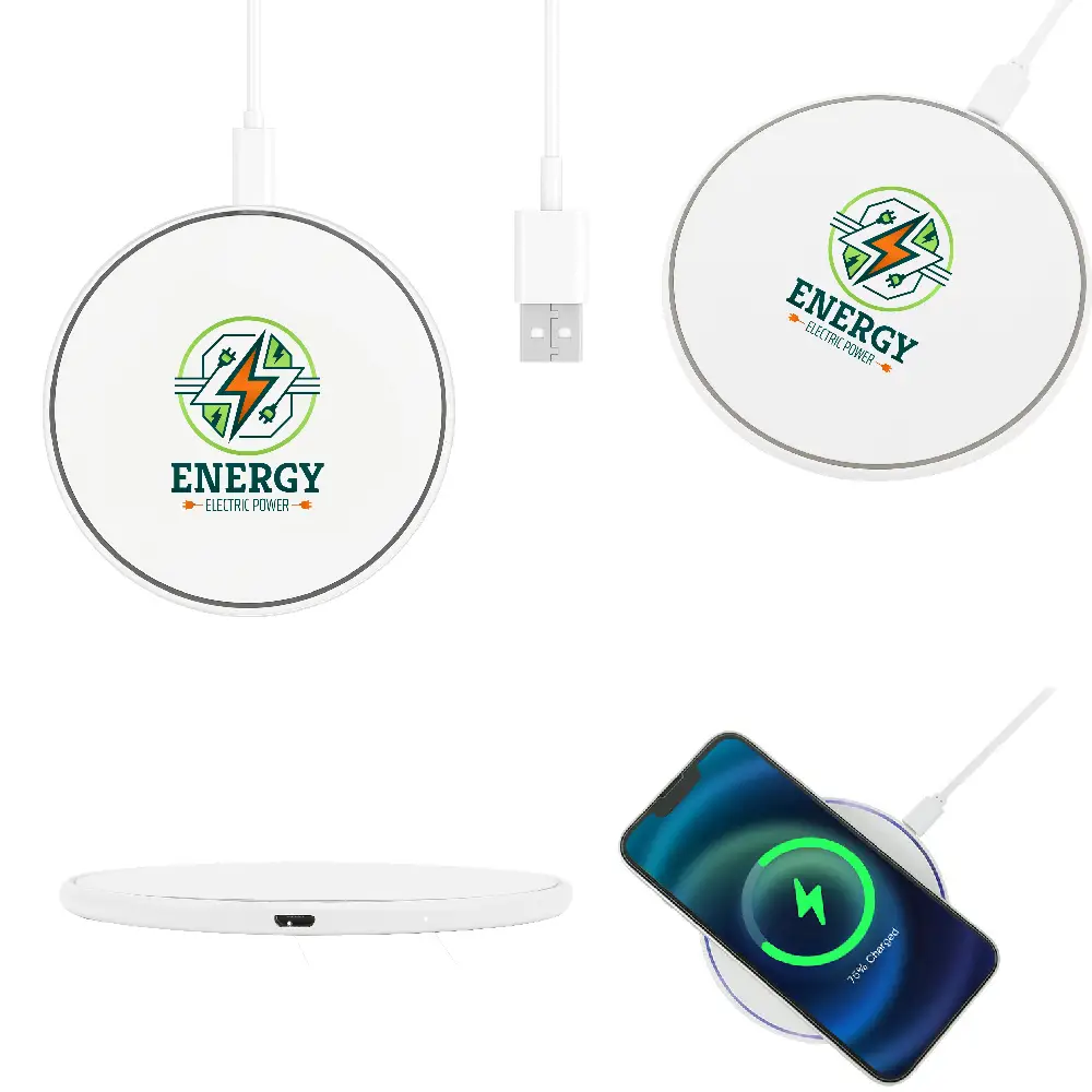 S18655 - Personalized Qi Certified 10W Wireless Charging Pad
