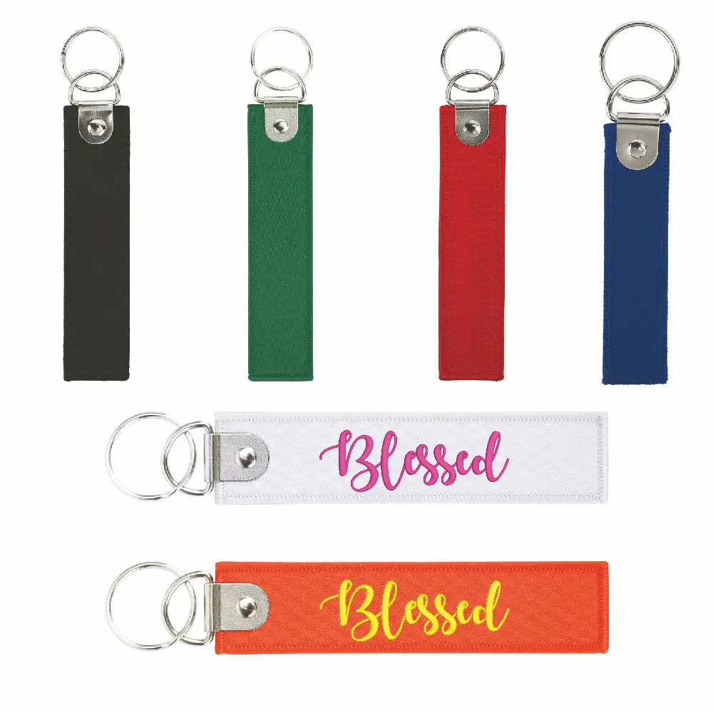 S19153 - Promotional Woven Flight Luggage Key Tag
