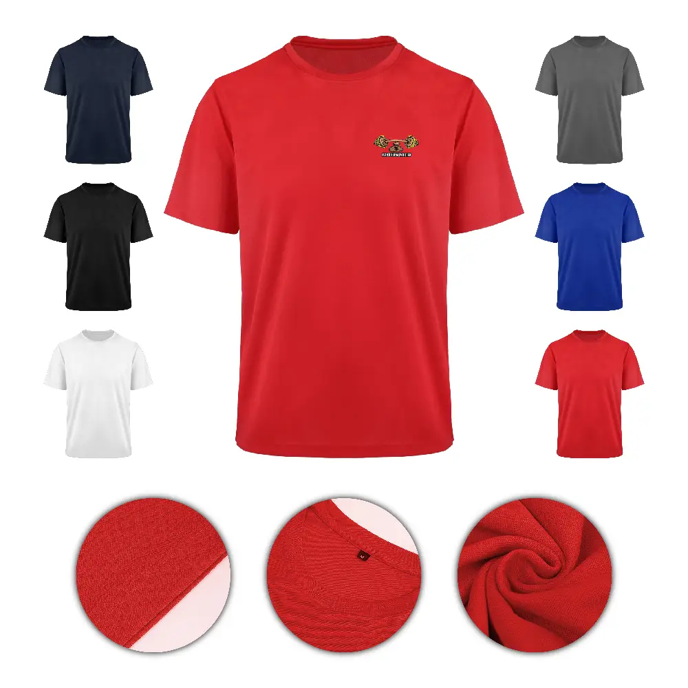 S19754 - Custom Men's Short Sleeve Micro Mesh Casual T-Shirt