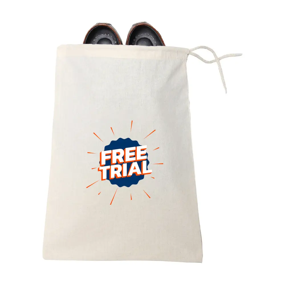 SST1611-OG - Customized Eco-Friendly Organic Drawstring Shoe Bag