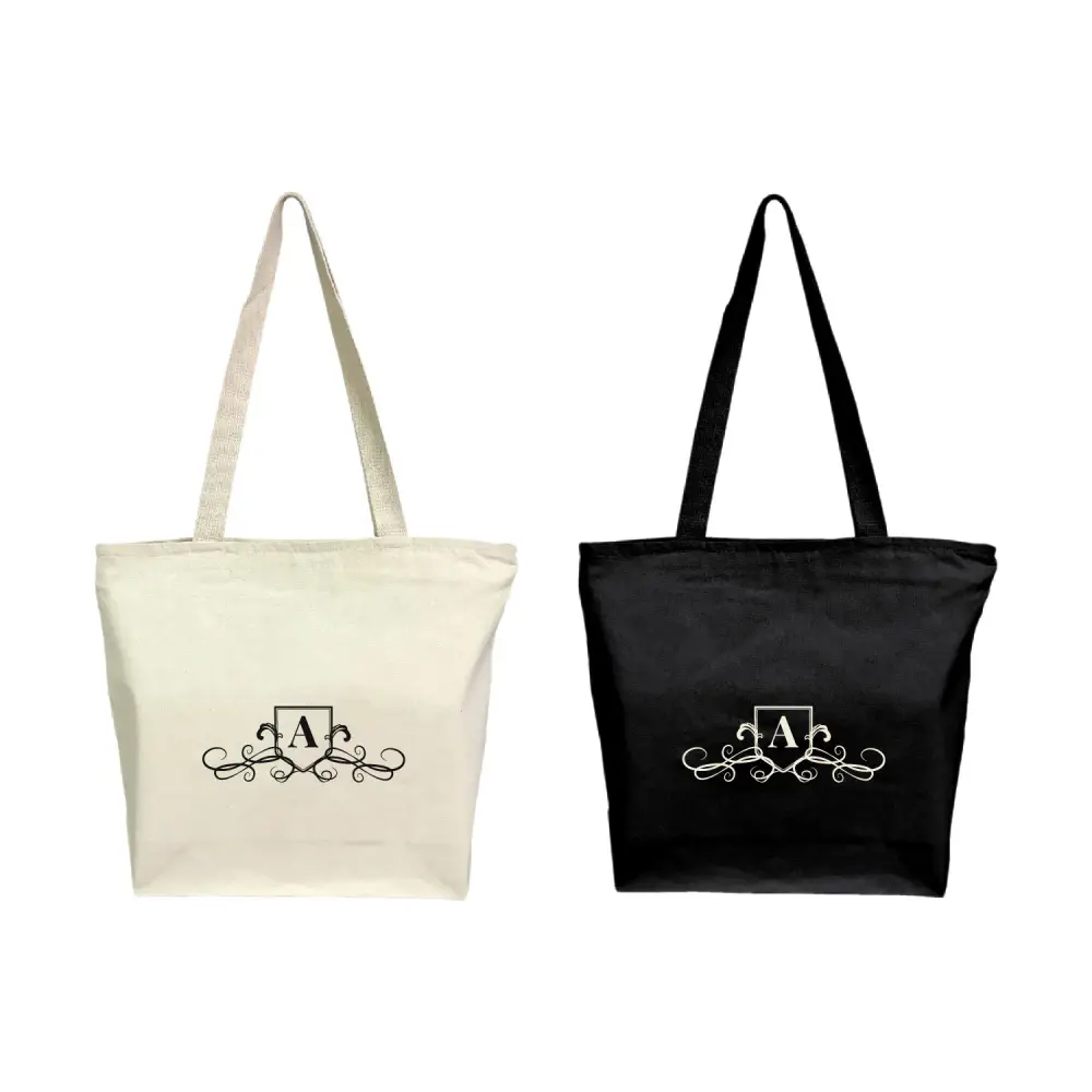 SST511 - Custom Printed Canvas Medium Tote Bag with Zipper