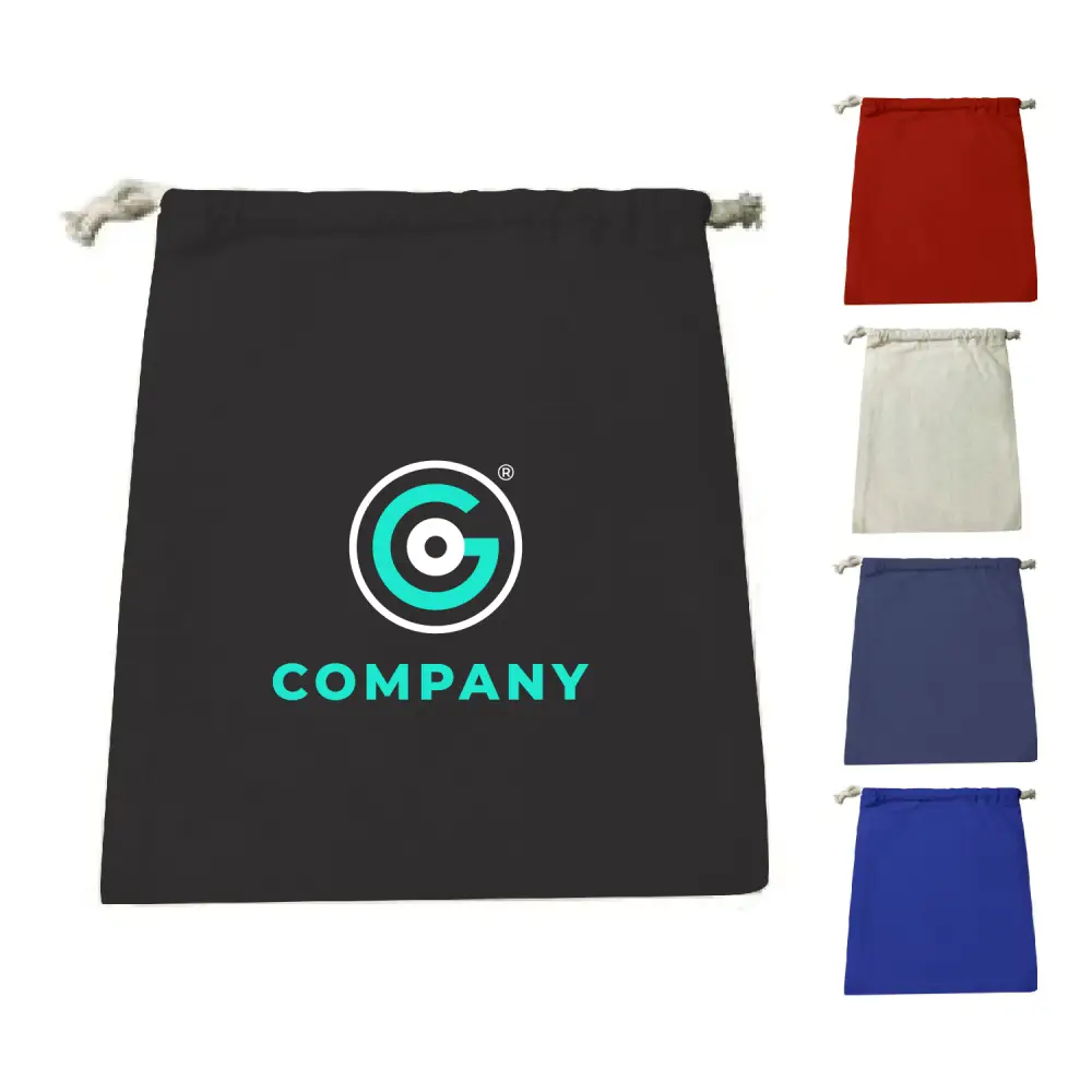 SST6080 - Customized Cotton Drawstring Medium Pouch