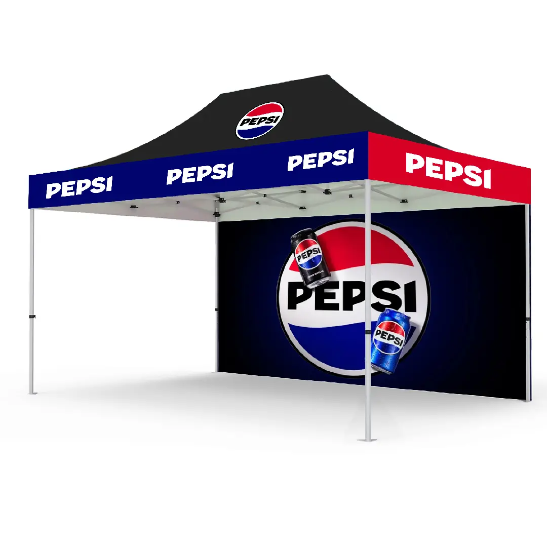S18622 - Personalized Canopy Tent With Back Wall 10' X 15'
