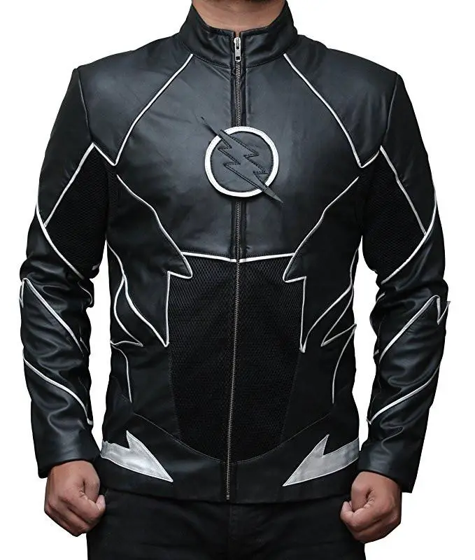 LJ105 - Flash Leather Sheild Style Jacket