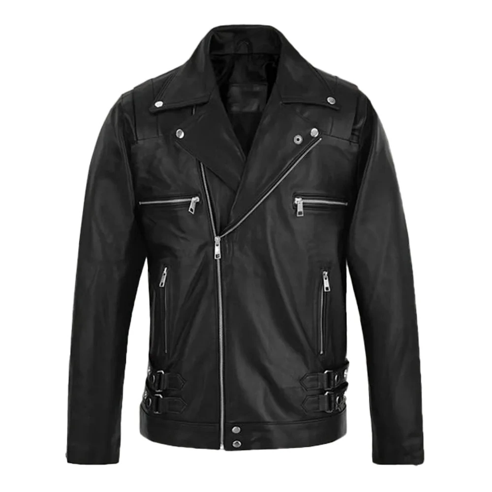LJ124 - Classic Leather Biker Jacket
