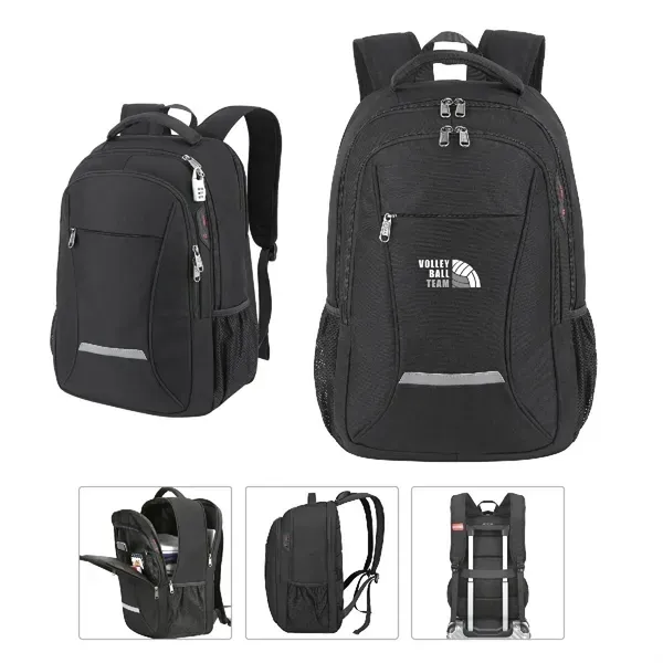 S12107 - Promotional Anti Theft Travel Laptop Backpack Bulk Wholesale