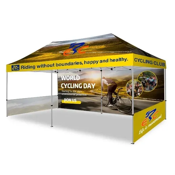 S12298 - Custom Printed Pop Up Tent Kit, Full And 2 Half Walls