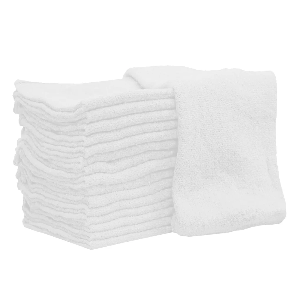 ST1414 - White - 14 X 14 - New Industrial A-Grade Shop Towels - White Cleaning Towels