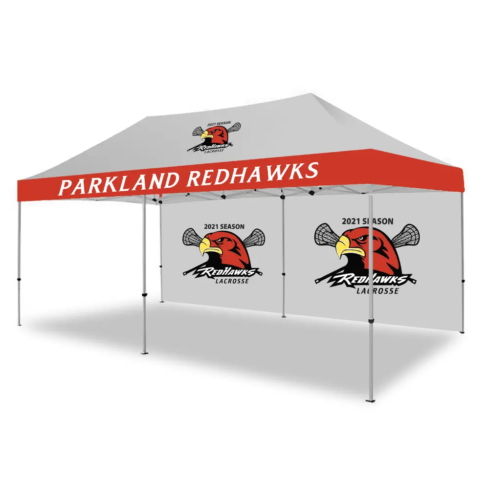 S14069 - Custom Printed 10' x 20' Hexagon Tent With Aluminum Frame