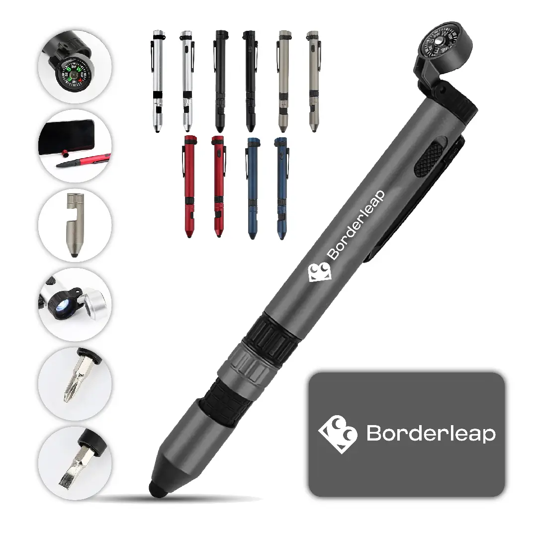 S12424 - Personalized Outdoor Multi Tool Pen In Bulk | S18424 Full Color